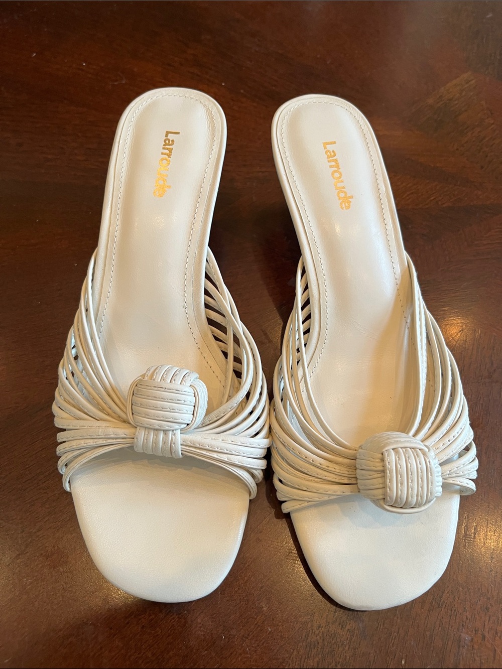 White Woven Knot Slide Sandals - Women, Latrobe